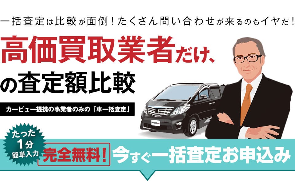 一括査定は比較が面倒！たくさん問い合わせが来るのもイヤだ！高価買取業者だけ、の査定額比較